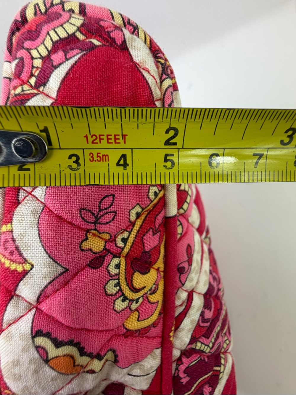 VERA BRADLEY Hipster Crossbody Purse - Rosy Posies Pink Red 10x10x2 - Picture 12 of 13